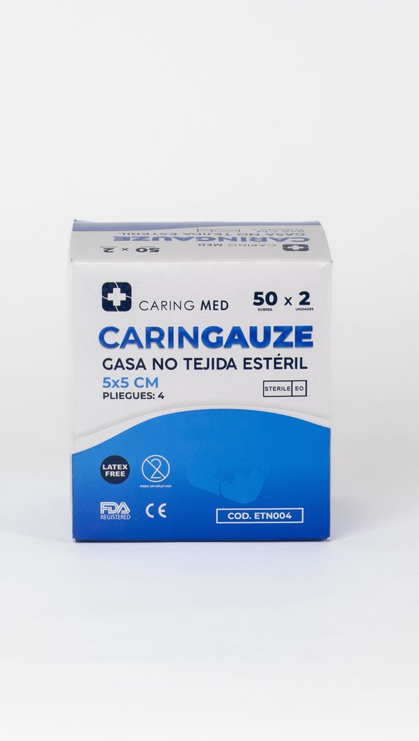 Gasa Estéril No Tejida 5x5 Cm. Caja X 50 Sobres. 2 Un. Sobre-0