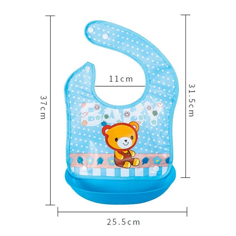 Babero Estereo Impermeable Y Desmontable De Silicona Bebe-1