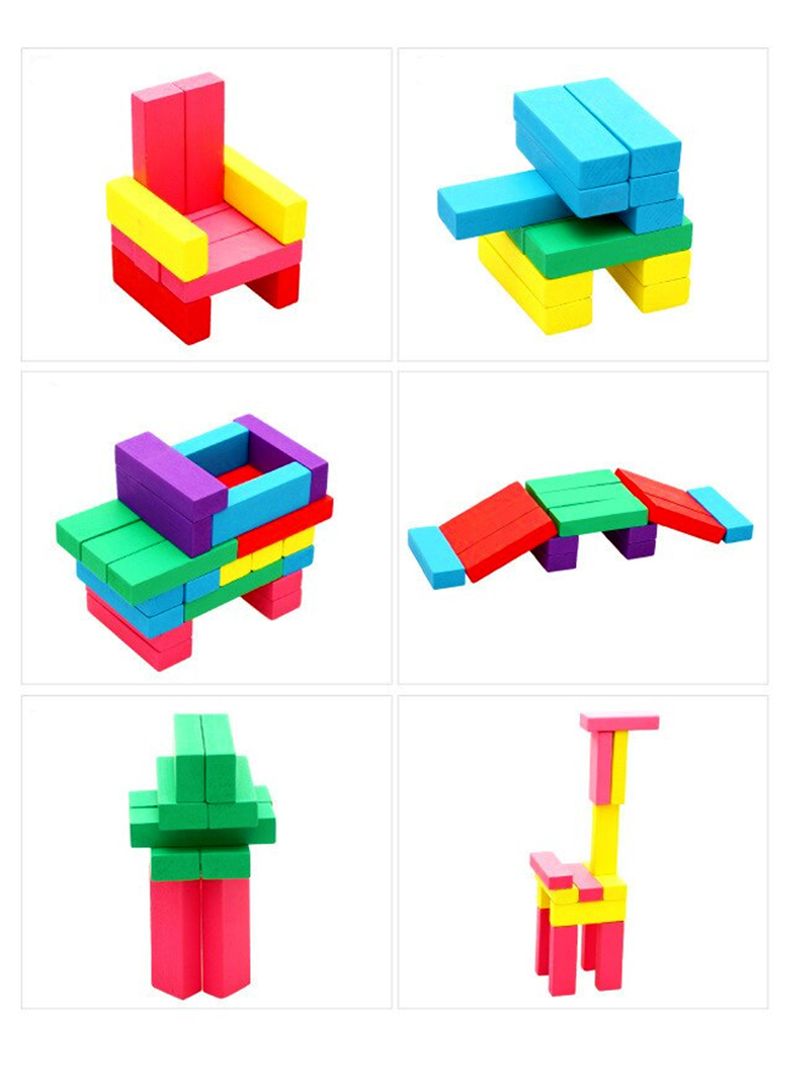 Juego Yenga  Colores Educativo Para Niños 54 Piezas-3