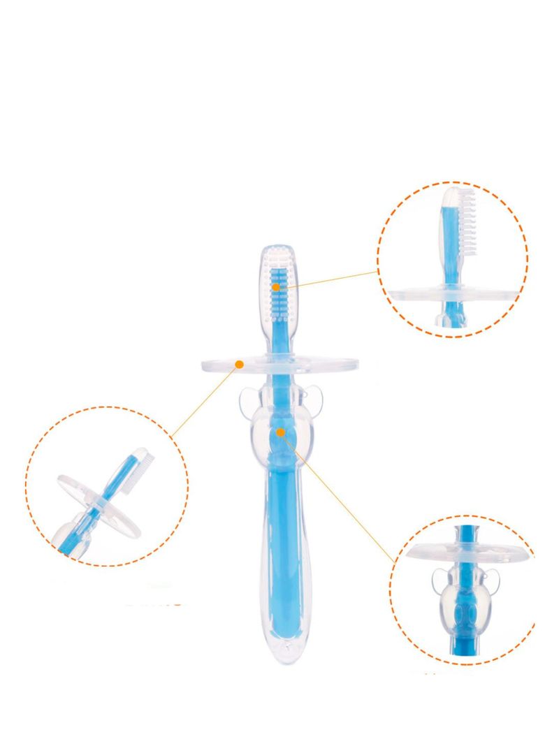 Cepillo De Dientes Silicona Entrenamiento Para Niños Bebes-3