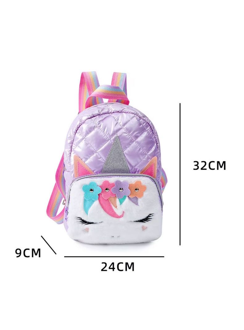 Mochila Escolar Para Niños Bolso Infantil Paseo Unicornio-2