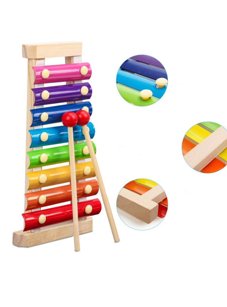 Xilofono Juguete Madera 8 Notas Instrumento Percusion Niños-4