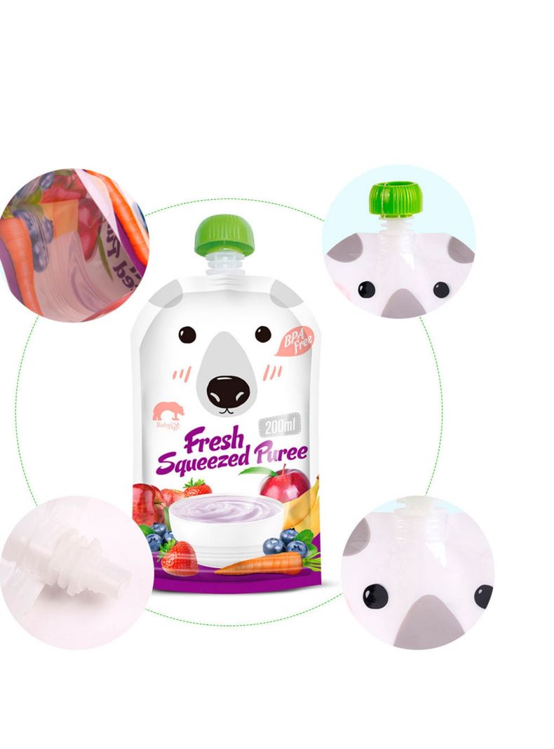 Bolsa De Alimentación Reutilizable Squeeze Para Papilla Bebe-1