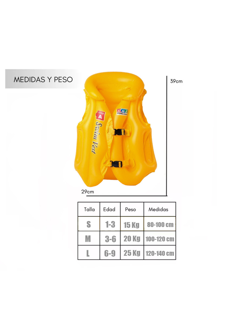 Chaleco Flotador Para Niños Salvavida Natacion Piscina Playa-1