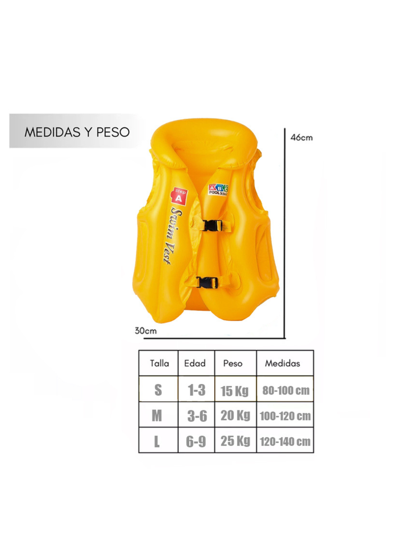 Chaleco Flotador Para Niños Salvavida Natacion Piscina Playa-2