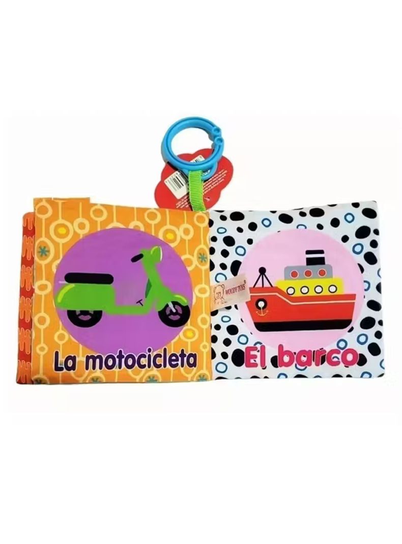 Libro Sensorial Tela Estimulación Visual Juguete Bebe-2
