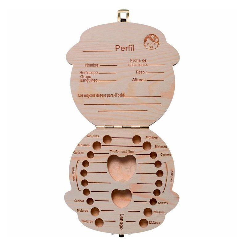 Caja Cajita De Madera Para Dientes De Leche Niño Niña-4
