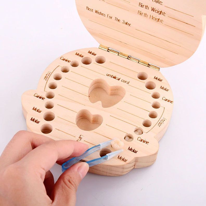Caja Cajita De Madera Para Dientes De Leche Niño Niña-3