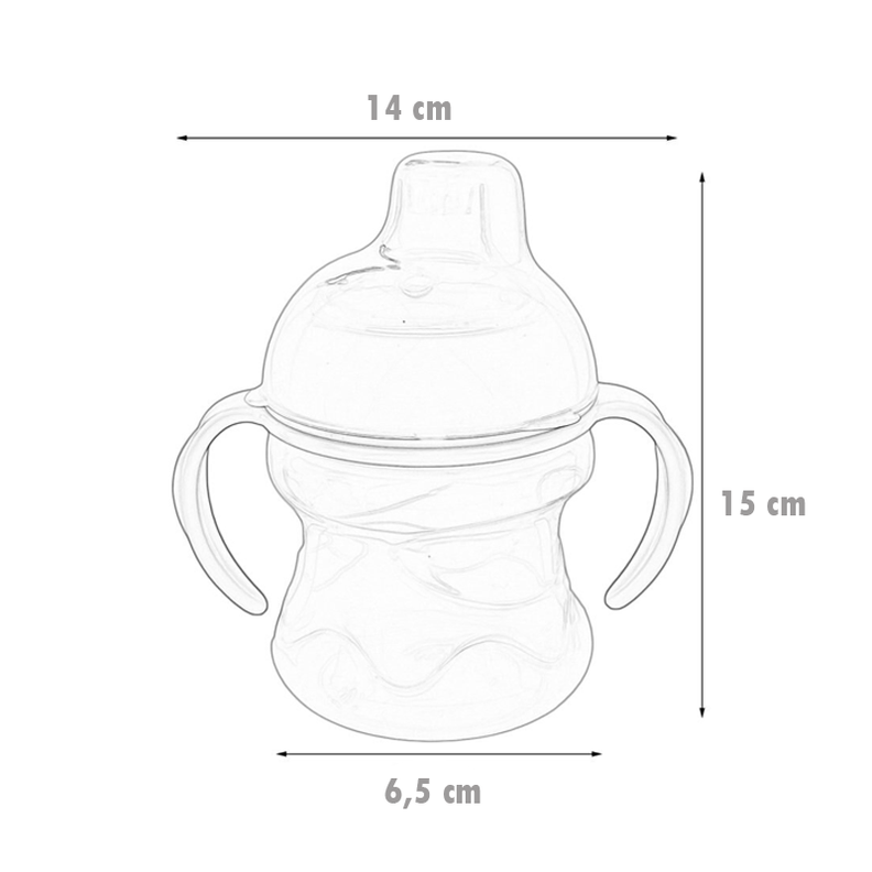 Vaso Entrenamiento Doble Boquilla Botella Manilla Bebe Niños-2