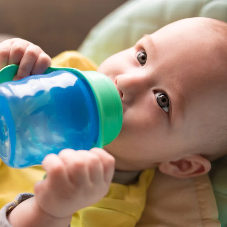 Vaso Entrenamiento Doble Boquilla Botella Manilla Bebe Niños-4