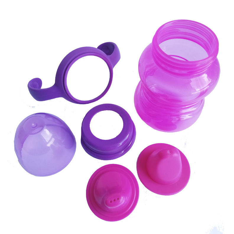 Vaso Entrenamiento Doble Boquilla Botella Manilla Bebe Niños-3