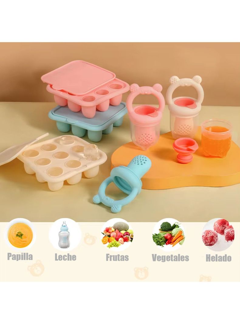 Chupete Fruta Bebe Mordedor Rasca Encia + Molde Para Helados-2