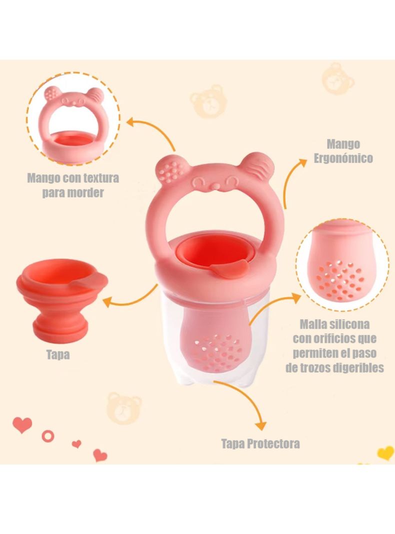 Chupete Fruta Bebe Mordedor Rasca Encia + Molde Para Helados-3