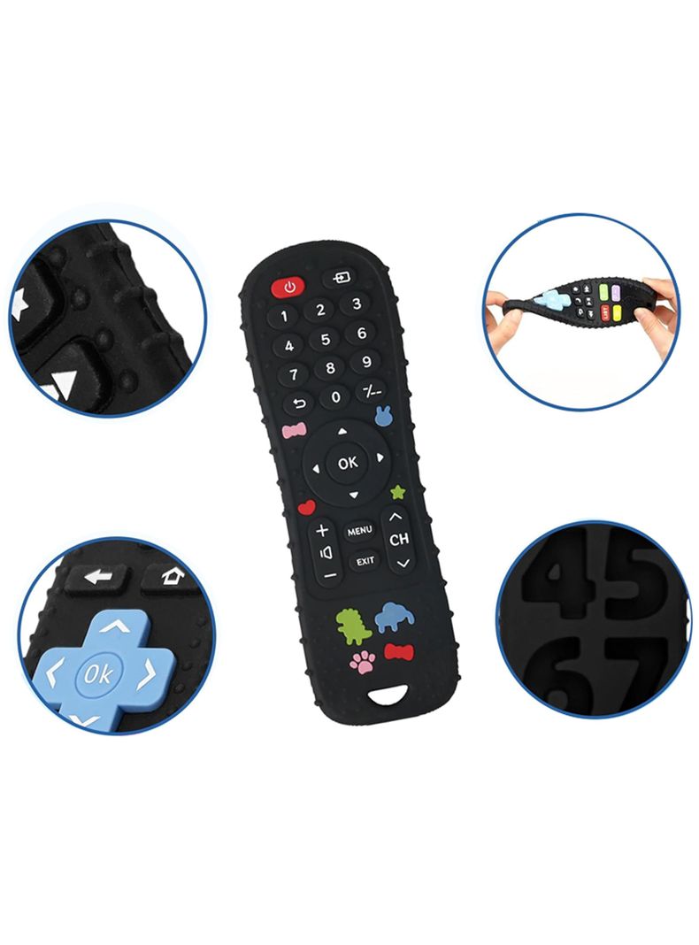 Mordedor Sensorial Silicona Control Remoto Tv Denticion Bebe-2