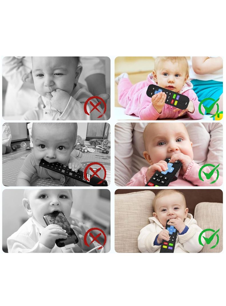 Mordedor Sensorial Silicona Control Remoto Tv Denticion Bebe-3