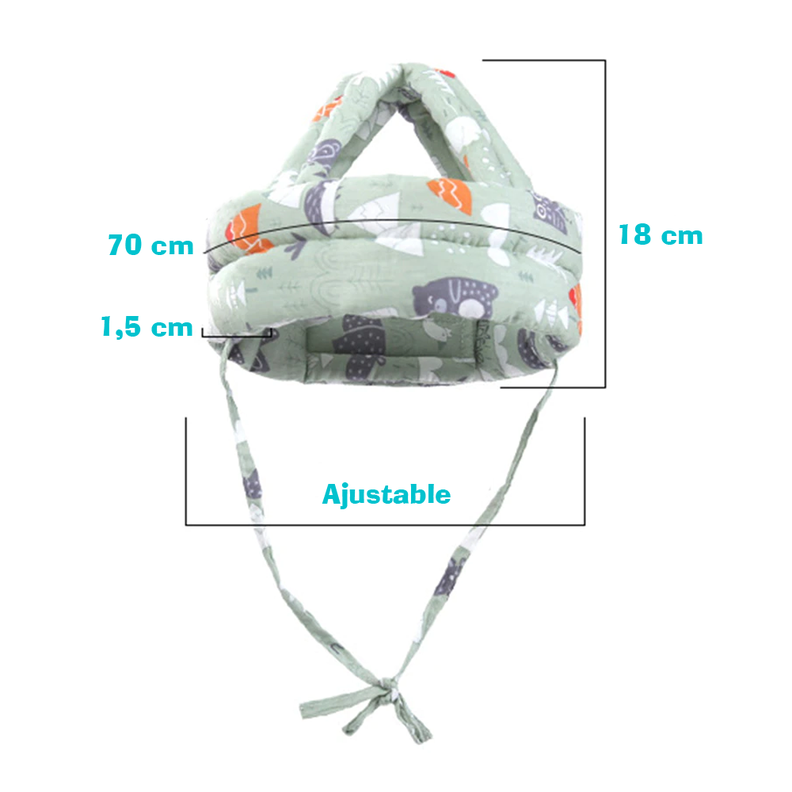 Casco Proteccion Seguridad Para Bebe Gorro Antigolpe Gateo-1