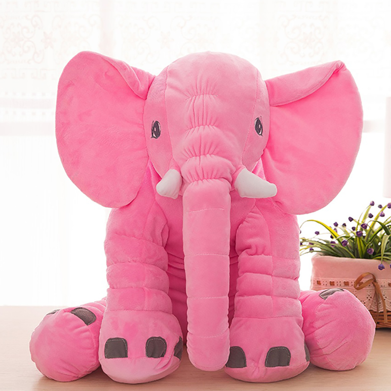 Almohada Peluche Apego Elefante Felpa Cojín Para Niños Bebe-1