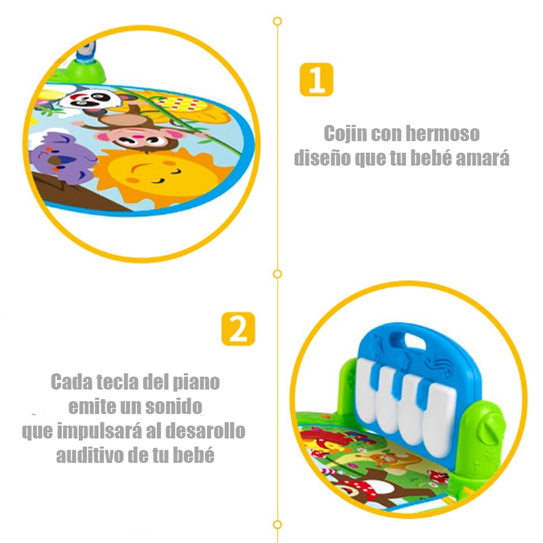 Alfombra De Juego Gimnasio Musical Piano Sonajero -1