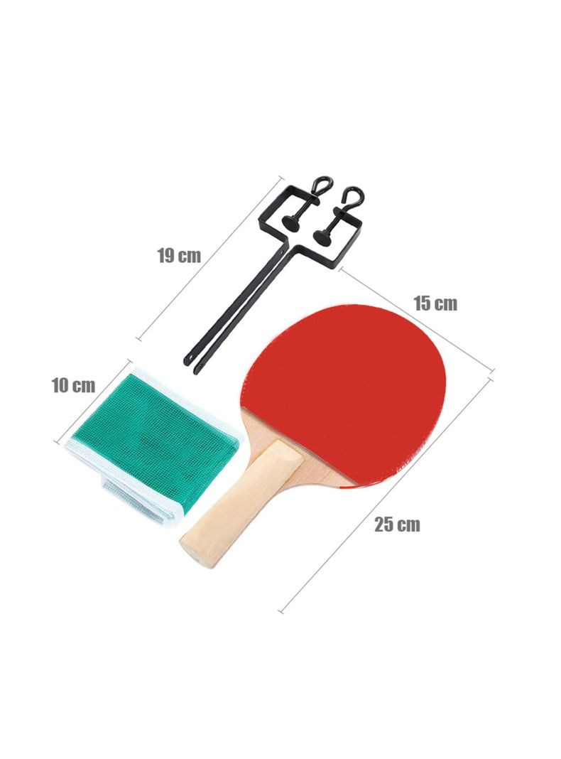 Pack 2 Paletas De Ping Pong +3 Pelotas + Malla Modelo Clasic-1