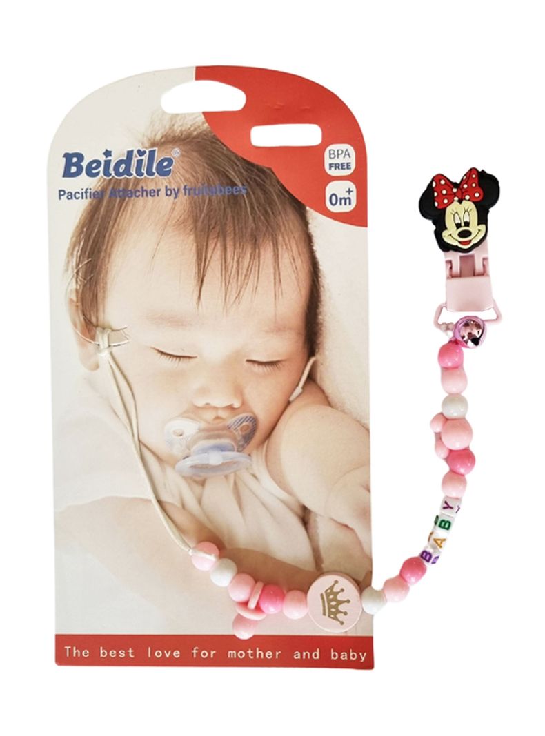 Sujeta Chupete Clip Cadena Afirma Porta Chupete Disney-1