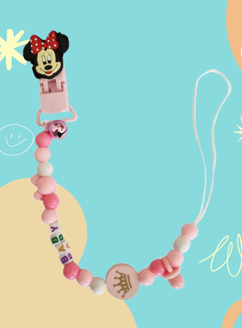 Sujeta Chupete Clip Cadena Afirma Porta Chupete Disney-2