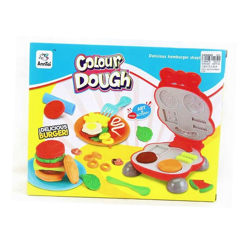 Set Masas Maquina Hamburguesa Plastilina Juguete Niños 12pzs-3