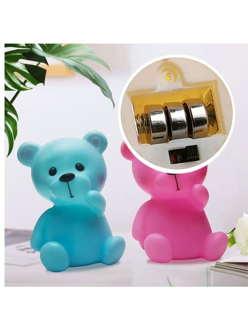 Lampara Mini Led Espanta Cuco Luz Nocturna Niños + Baterias-3