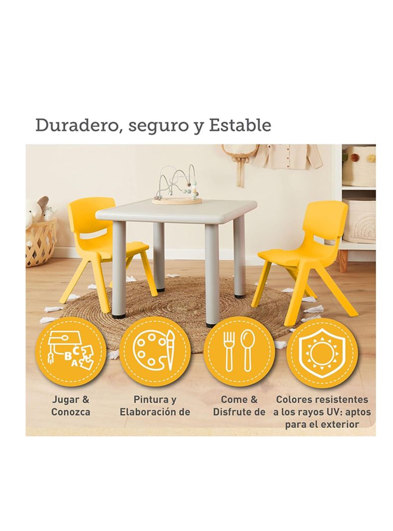 Silla De Plastico Infantil Piso Asiento Resistente Para Niño-1