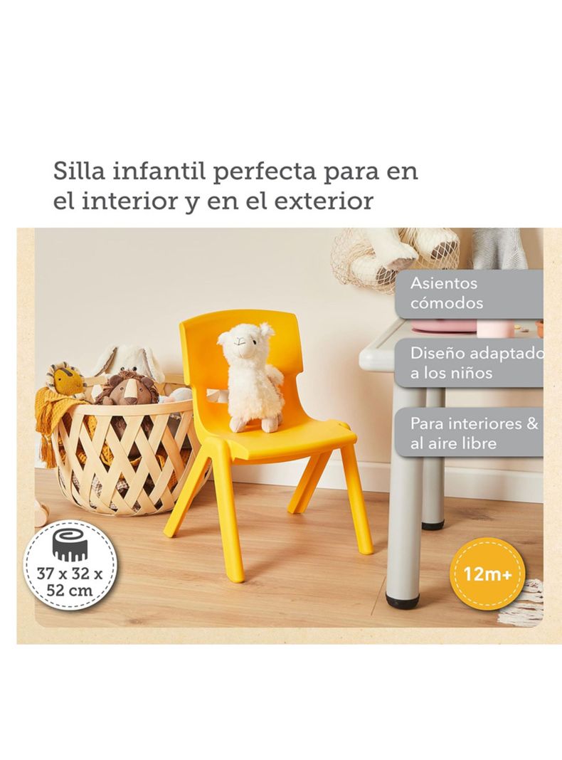Silla De Plastico Infantil Piso Asiento Resistente Para Niño-2