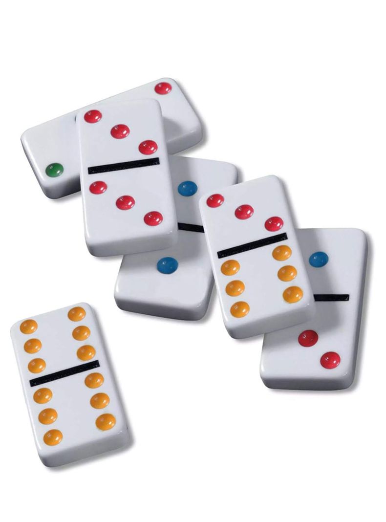 Juego Domino De 28 Pieza Color Juego De Mesa Doble Seis+caja-1