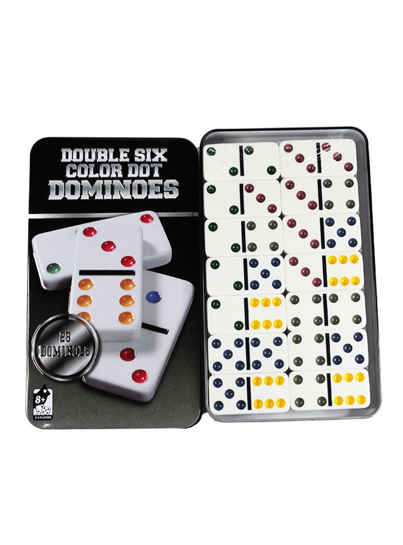 Juego Domino De 28 Pieza Color Juego De Mesa Doble Seis+caja-3