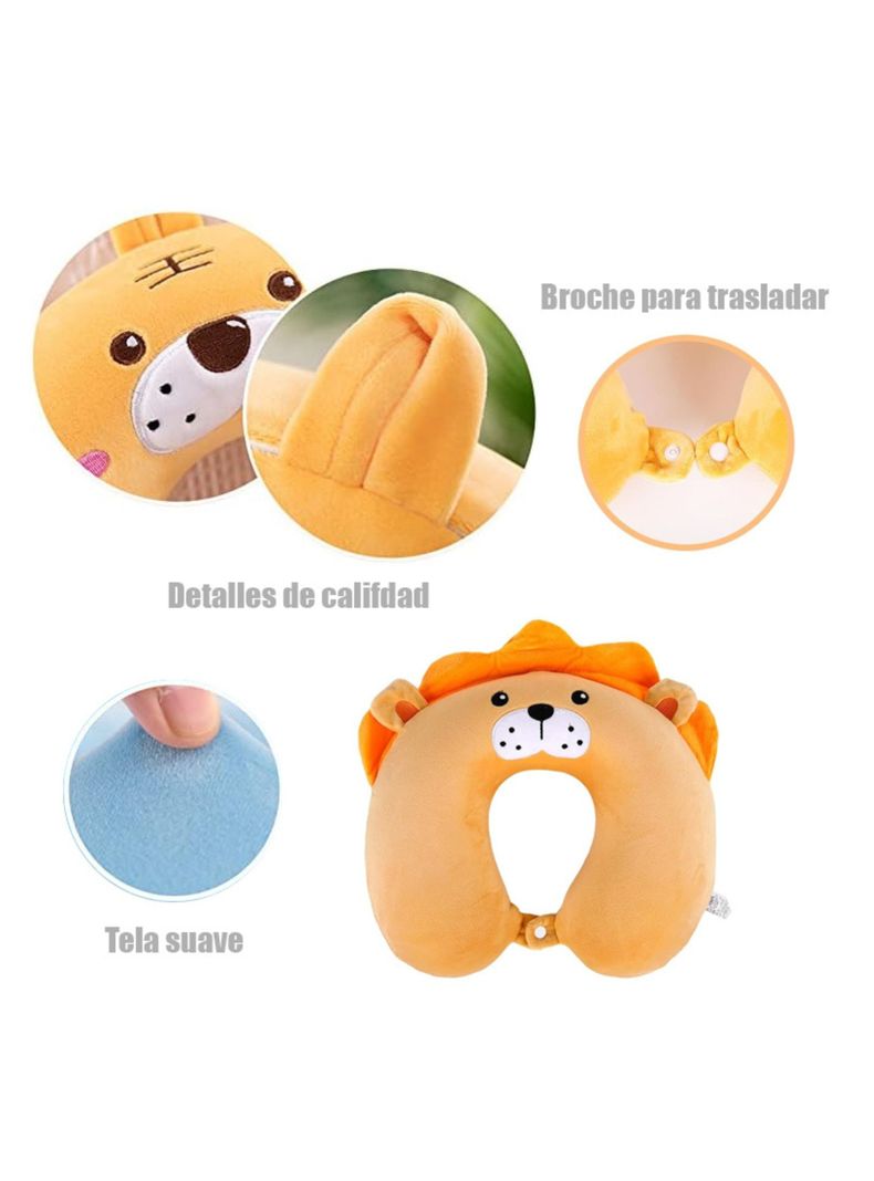 Almohada Cojin U Cuello Cervical Felpa Diseños Viaje Niños-3