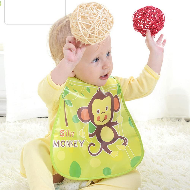 Babero Impermeable Ajustable Con Recolector Migas Bebe-3