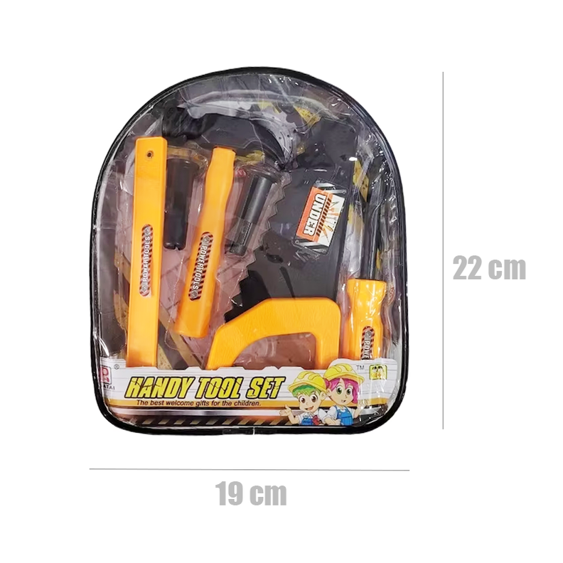 Juguete Mochila Herramientas Carpintero Para Niños 7pzas-3