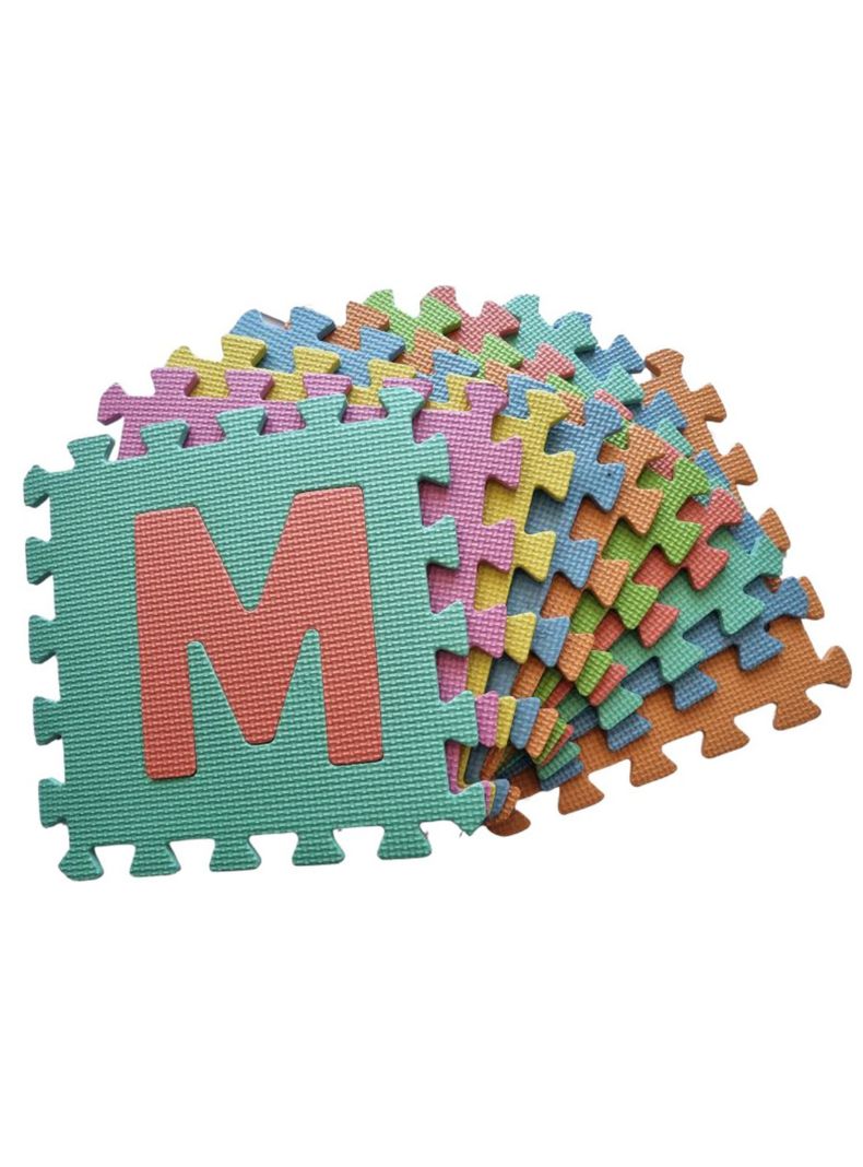 Pack Piso Puzzle Alfombra Goma Eva Antigolpes Letras Bebe-0