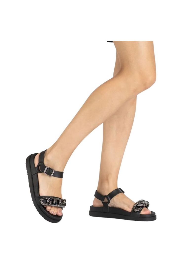Sandalia Mujer Negro PJ7312 Petite Jolie-5