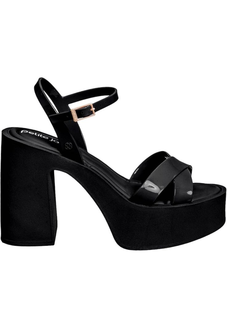 Sandalia Mujer Negro Glam Petite Jolie