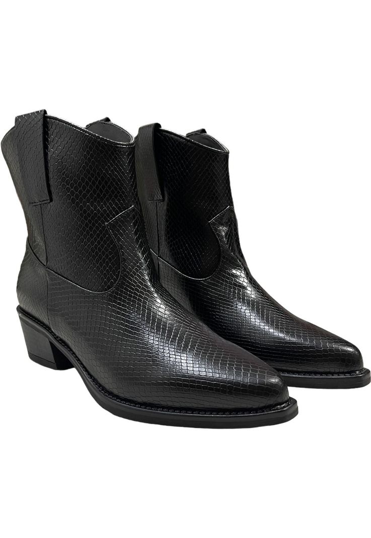 Botin Mujer Negro Texas Detogni-3