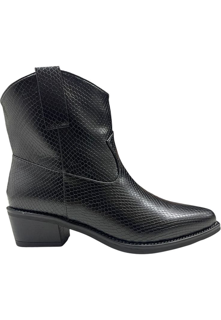 Botin Mujer Negro Texas Detogni-0