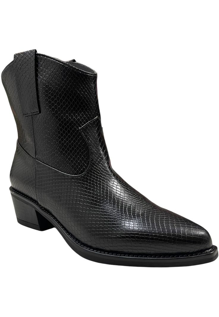 Botin Mujer Negro Texas Detogni-1