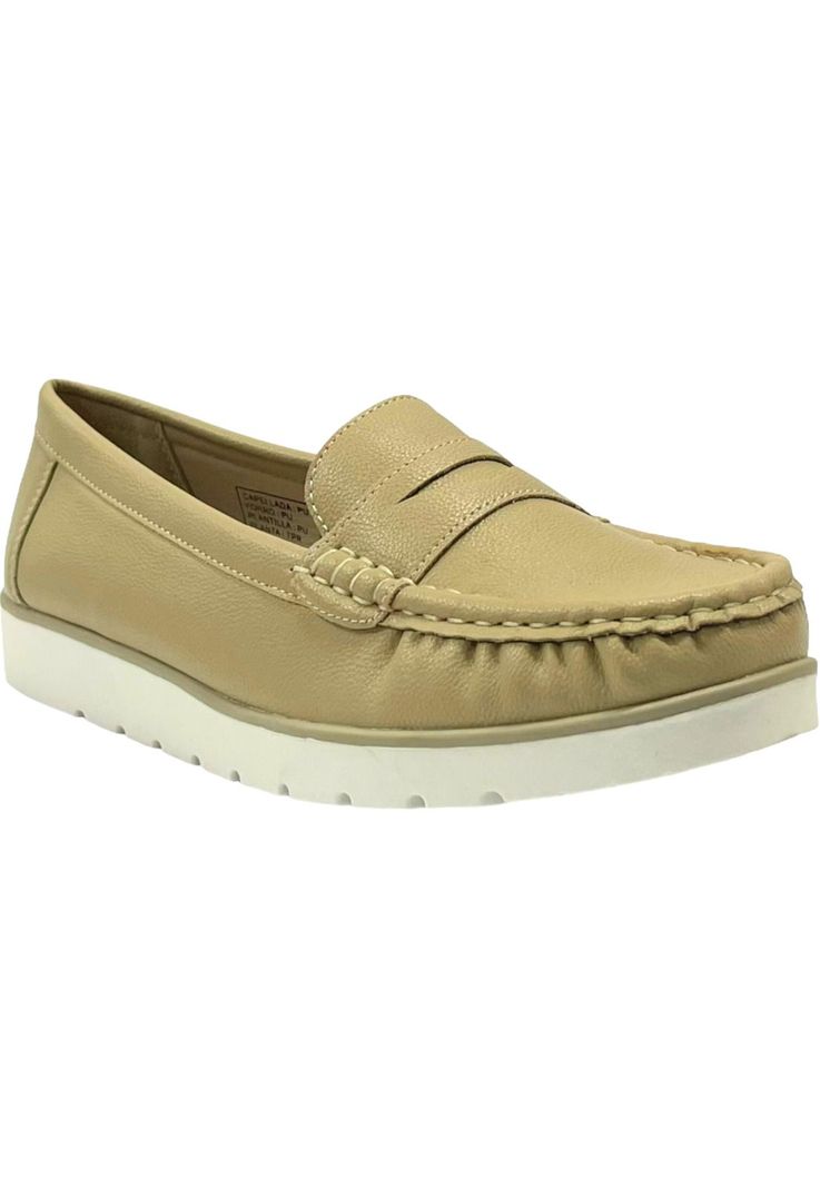 Mocasín Mujer Beige Amanda Detogni-1