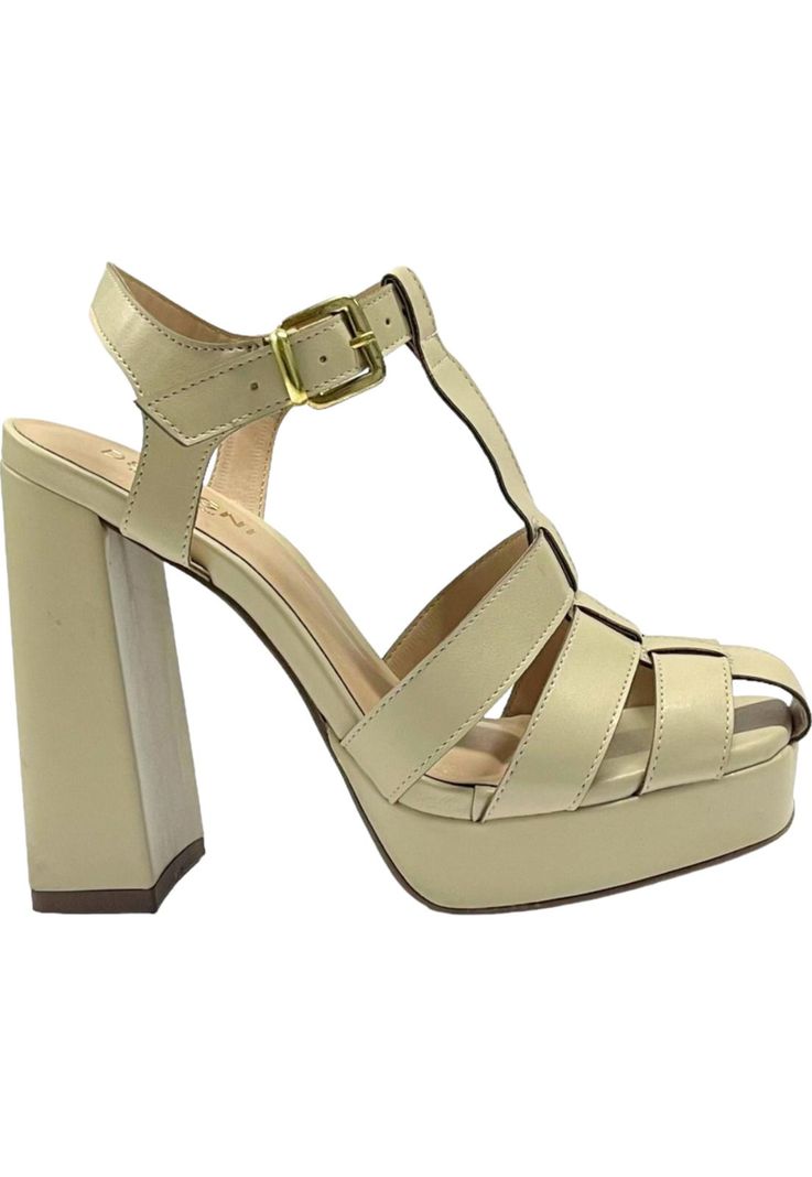 Sandalia Mujer Beige Luana Detogni