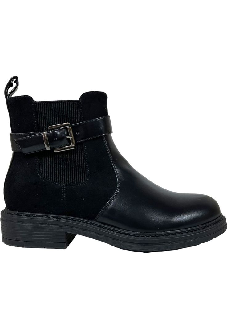 Botin Mujer Negro Santander Detogni-0