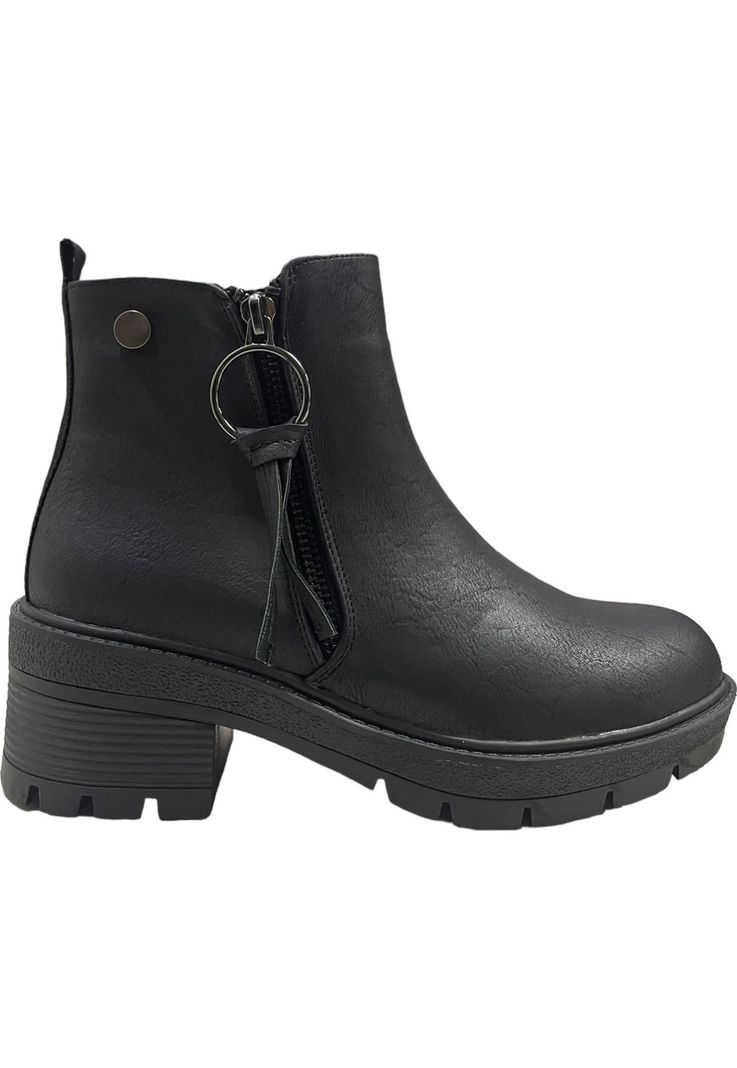 Botin Mujer Negro New York Detogni-0