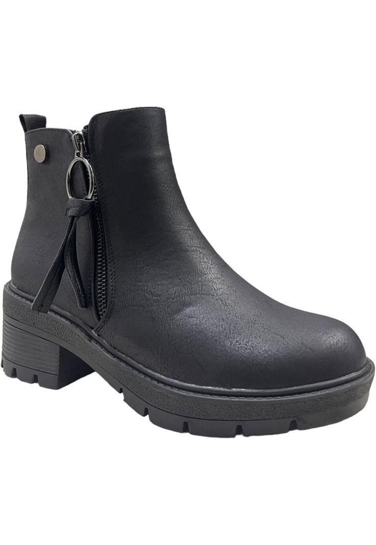 Botin Mujer Negro New York Detogni-1