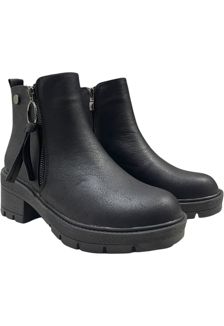 Botin Mujer Negro New York Detogni-3