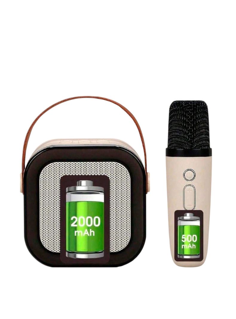 Parlante Portátil Bluetooth Led Karaoke Con Micrófono-2