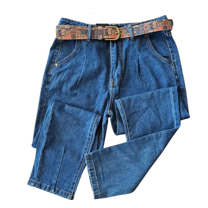Pantalon estilo MOM para damas en jean de calidad-1