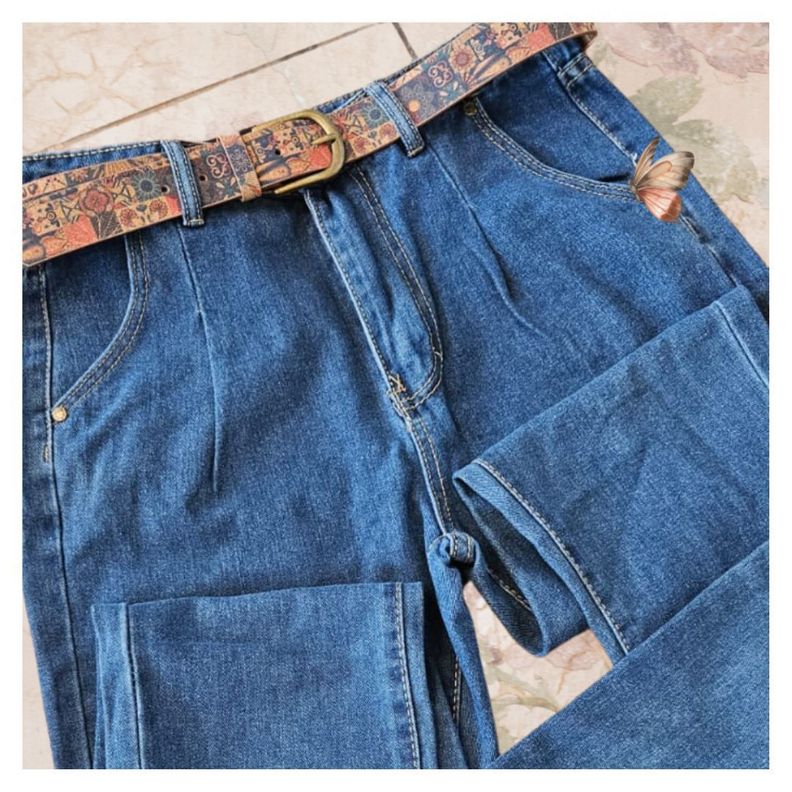 Pantalon estilo MOM para damas en jean de calidad-2
