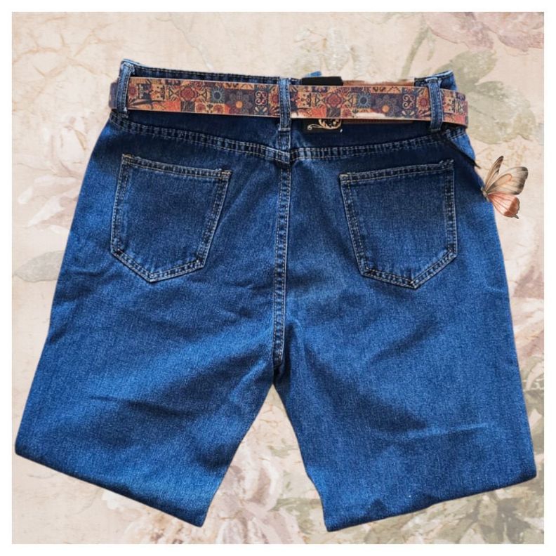 Pantalon estilo MOM para damas en jean de calidad-3
